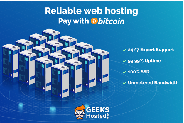 GeeksHosted, the reliable web hosting for geeks, by geeks, now accepts crypto