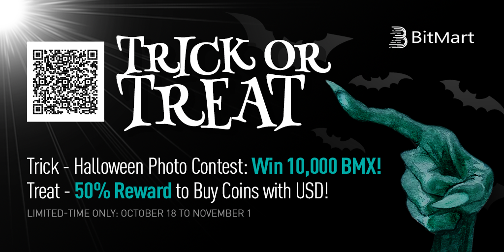 BitMart’s Halloween “trick or treat”- win up to 10,000 BMX