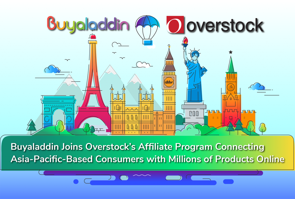 Buyaladdin joins Overstock’s affiliate program connecting Asia-Pacific-based consumers with millions of products online