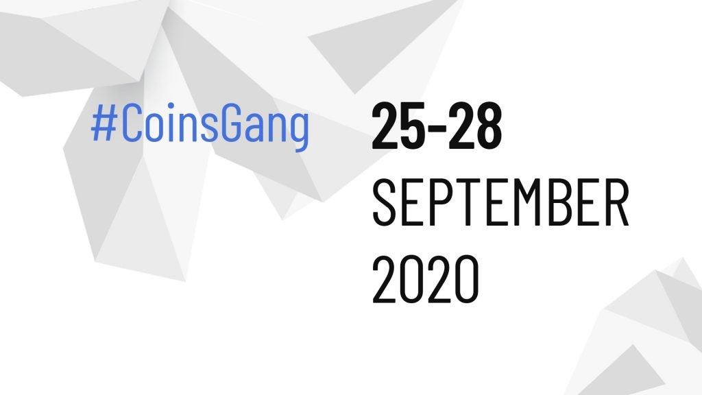 COINSBANK BRAND NEW GLOBAL EVENT "COINSGANG WEEKEND" POSTPONED TO 25-28 SEPTEMBER DUE TO COVID-19