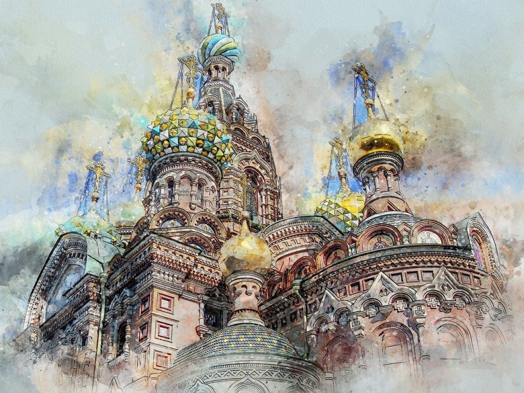 Illustration of St. Petersburgh in Russia